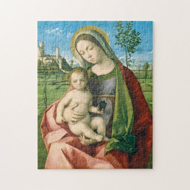 Puzzle Madonna et l'enfant par Giovanni Bellini Religieux (Vertical)
