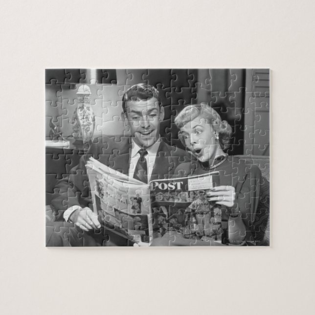 Puzzle Magazine de lecture de couples (Horizontal)