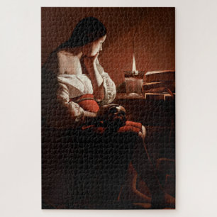 Puzzle Magdalene avec la flamme fumante, La Tour