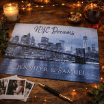 Puzzle Magic of New York City<br><div class="desc">Experience the Magic of New York City piece by piece with this beautiful skyline puzzle featuring the iconic Brooklyn Bridge and the glowing Manhattan skyline reflected across the water. With its dreamy blue tones and elegant typography, this puzzle captures the romance, energy, and wonder of the city that never sleeps....</div>