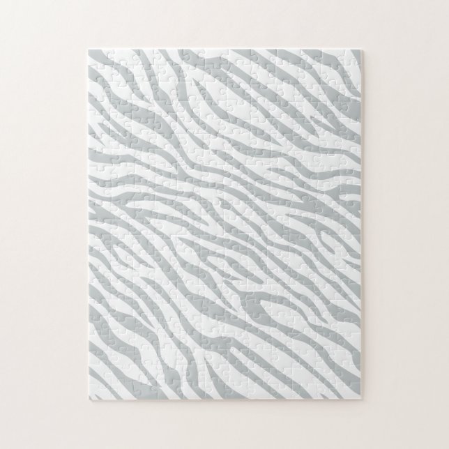 Puzzle Magic Zebra Stripes Click to Customize Grey Color (Vertical)