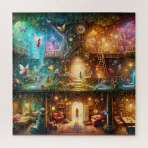 Puzzle Magical Fairy Treehouse Enchanted Imaginaire Accue