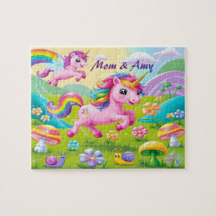 Puzzle Magical Mom & Baby Licorne Champignon Fleur Prairi