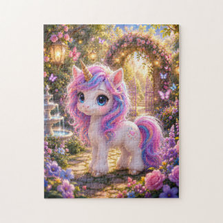 Puzzle Magical Unicorn in an Enchanted Garden Jigsaw Puzz