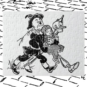 Puzzle Magicien vintage d'Oz Dorothy dormant avec des pav