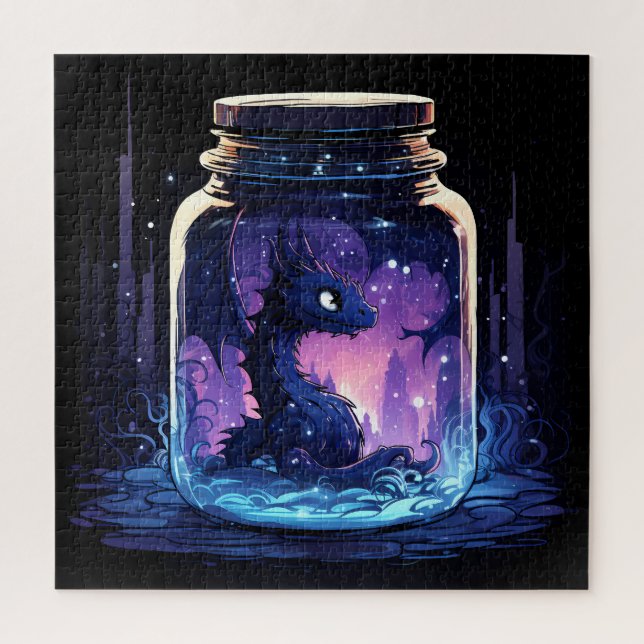 Puzzle Magie dans un pot - Dragon mignon (Vertical)
