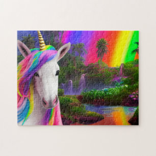 Puzzle Magique Arc-en-ciel Unicorn Terre Jigsaw Pu