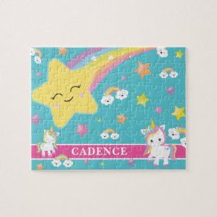 Puzzle Magique Rainbow Unicorn Personnalisé Enfants