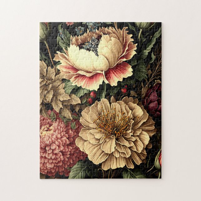 Puzzle Magnifique arrangement floral Vintage (Vertical)