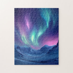 Puzzle Magnifique ciel nocturne aux lumières nordiques ma