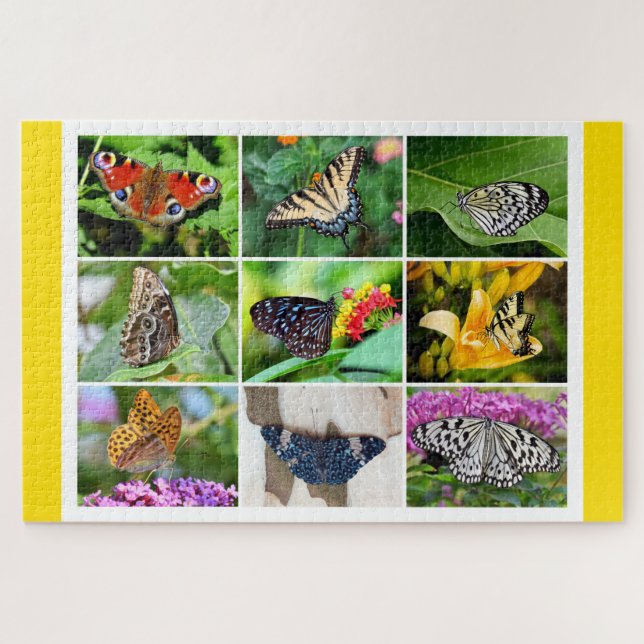 Puzzle Magnifique Collage de papillons, 12 ans et plus, 1 (Horizontal)