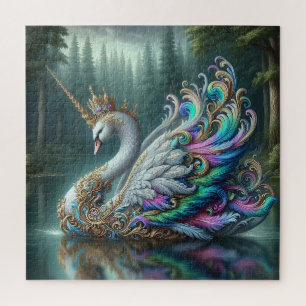 Puzzle Magnifique cygne licorne