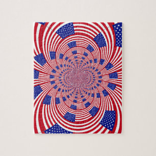 Puzzle Magnifique Drapeau des États-Unis Kaleidoscope