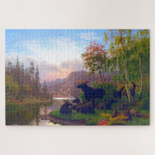 Puzzle Magnifique élan dans un paysage suédois d'automne 