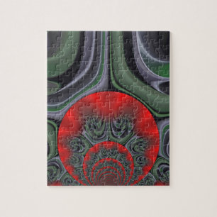 Puzzle Magnifique impression d'art de l'aurore rouge