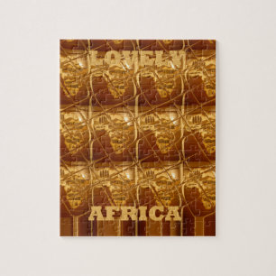 Puzzle Magnifique impression de carte africaine avec desi