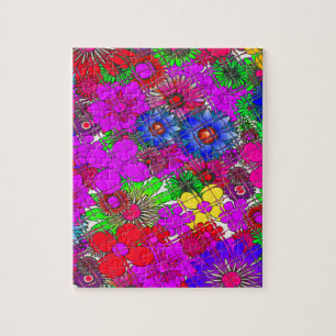 Puzzle Magnifique motif floral coloré et incroyable