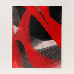 Puzzle Magnifique peinture abstraite rouge noir cadeau de