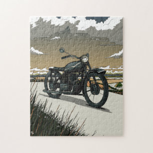 Puzzle Magnifique vieille moto vintage