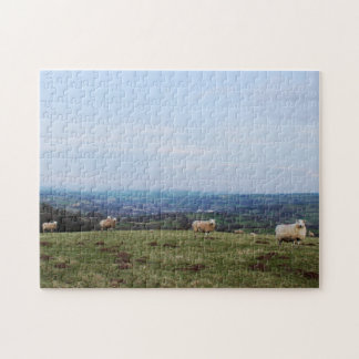 Puzzle Magnifique vue panoramique de Wales Hill Sheep gal