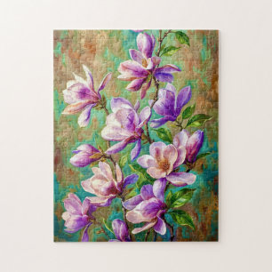 Puzzle Magnolia de printemps coloré I Impasto à l'huile t