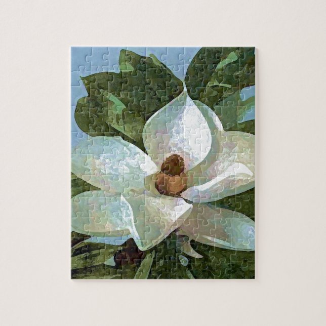 Puzzle Magnolia en fleurs blanches (Vertical)