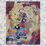 Puzzle Maiden (Vierge), Gustav Klimt, Art Nouveau Vintage<br><div class="desc">The Maiden (alias La Vierge) (1913) de Gustav Klimt est une peinture vintage de l'époque victorienne de beaux-arts symbolisant le portrait de portrait. Plusieurs femmes bâillonnent, s'étirent et dorment dans un lit recouvert de couvertures motifs en mosaïque colorée. À propos de l'artiste : Gustav Klimt (1862-1918) était un peintre symboliste...</div>