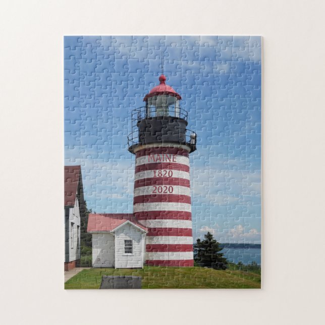Puzzle Maine1820 2020 Bicentennial Quoddy Lighthouse (Vertical)