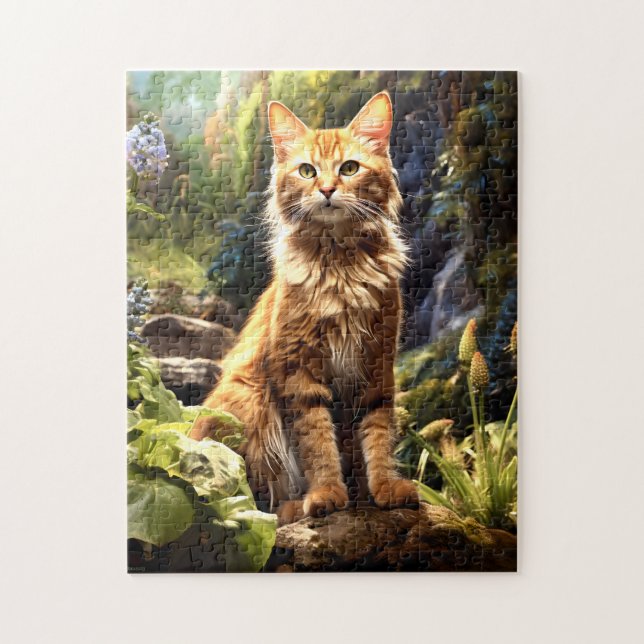 Puzzle Maine Coon dans la nature. (Vertical)