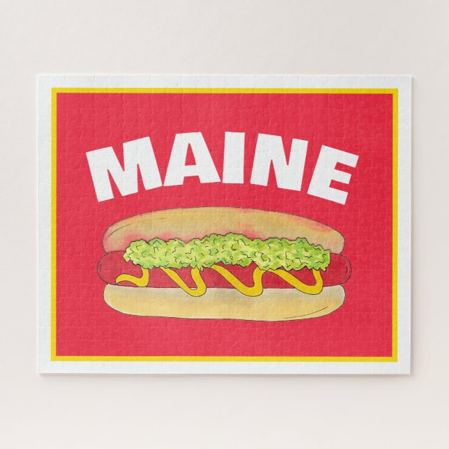 Puzzle Maine Red Snapper Hotdog Portland ME Food Cookout (Horizontal)