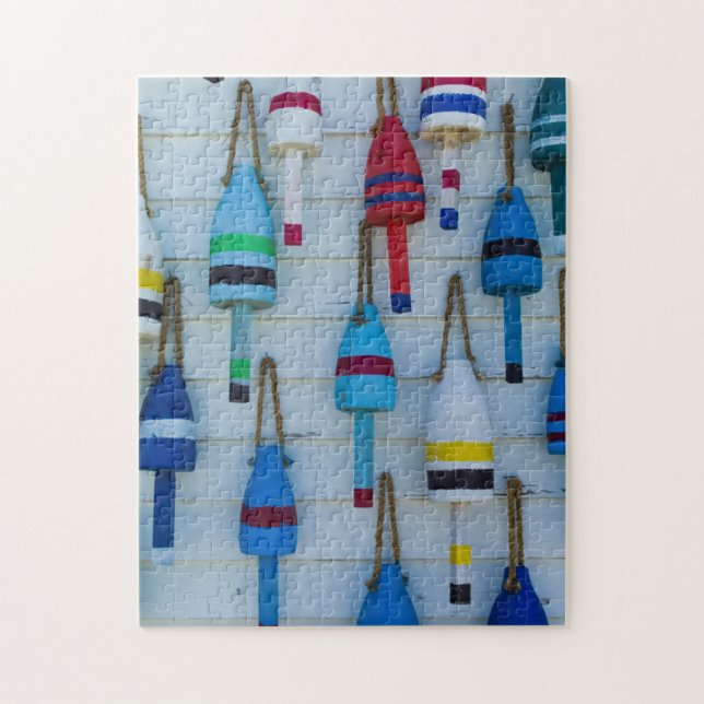 Puzzle Maine, Stonington, bouées décoratives pour homards (Vertical)