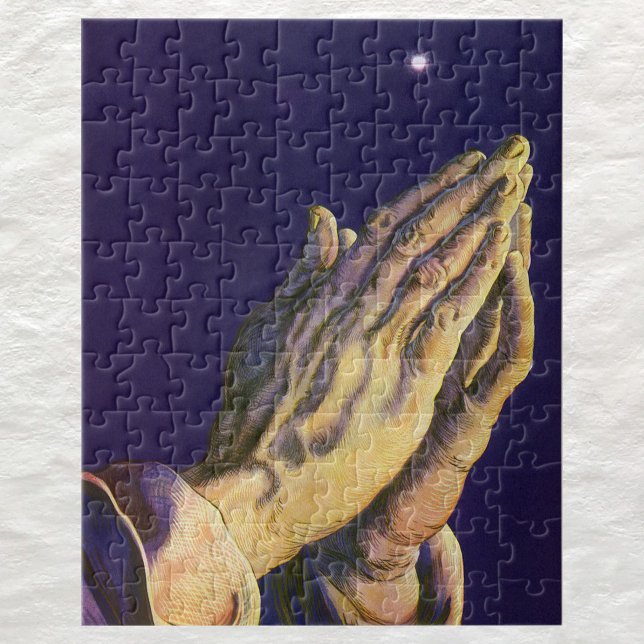 Puzzle Mains anciennes priant avec l'étoile de Bethléem (Créateur téléchargé)