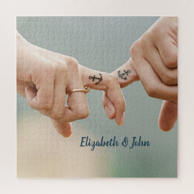 Puzzle Mains d'amour ancrées (Vertical)