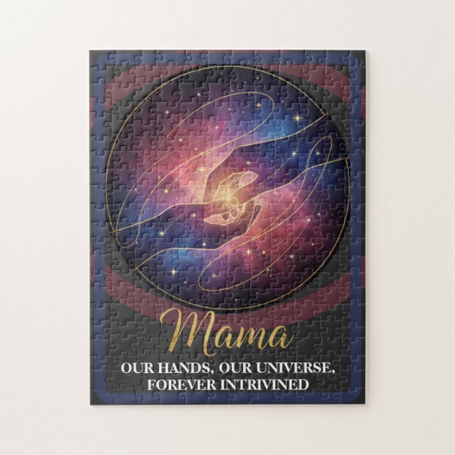 Puzzle Mains de Maman Céleste Galaxie Univers (Vertical)