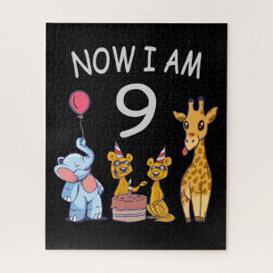 Puzzle Maintenant j'ai 9 ans 9ème anniversaire au Zoo