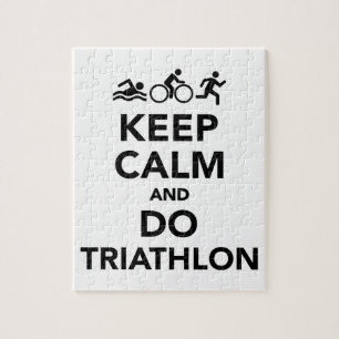 Puzzle Maintenez calme et faites le triathlon
