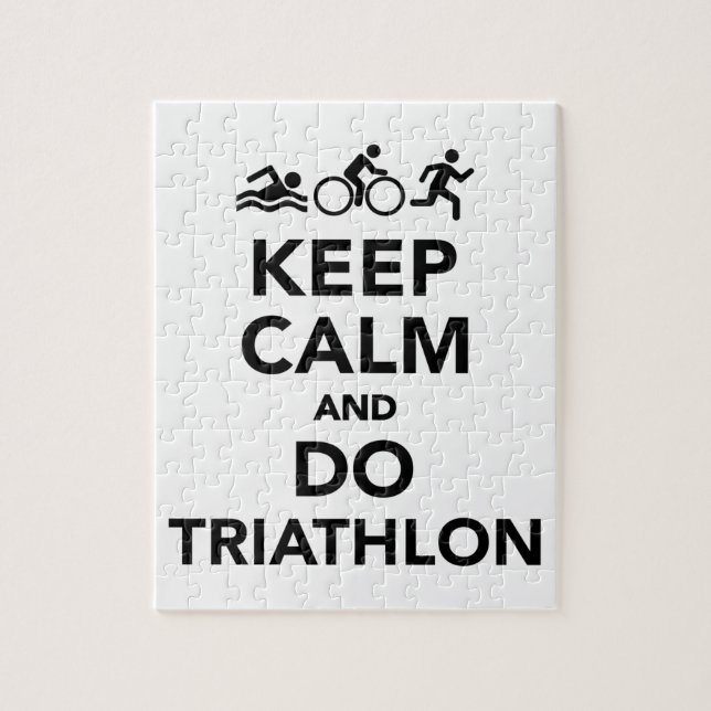 Puzzle Maintenez calme et faites le triathlon (Vertical)