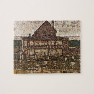 Puzzle Maison avec toit en bardeau par Egon Schiele