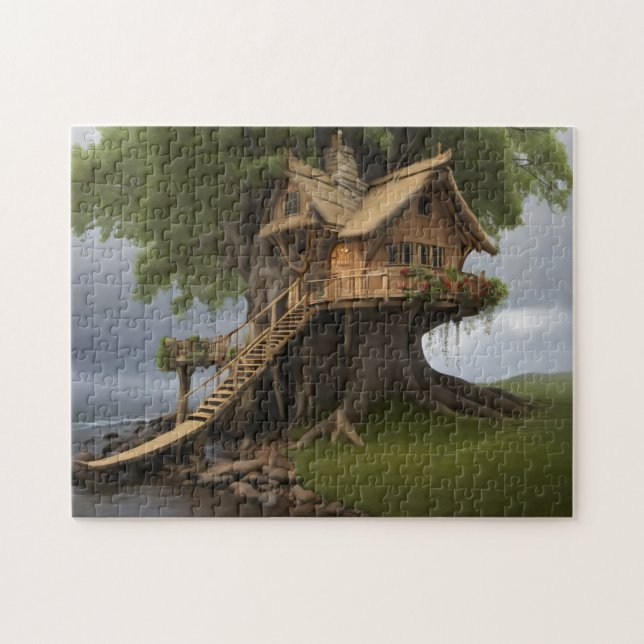 Puzzle Maison d'arbre ronde (Horizontal)