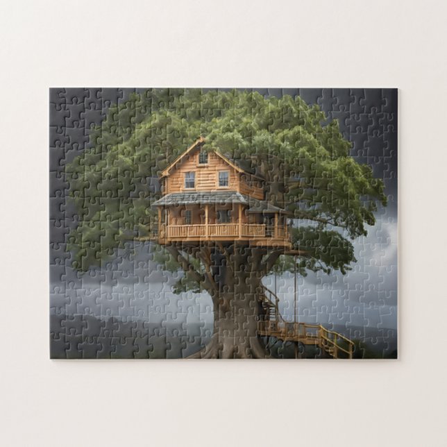 Puzzle Maison d'arbre ronde (Horizontal)