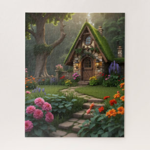 Puzzle Maison de conte de fées de jardin forestier