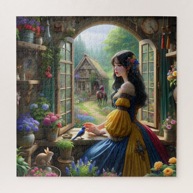 Puzzle Maison de Conte de Fées Princesse Attendant Son Pr (Vertical)