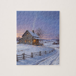 Puzzle Maison de ferme de Noël au 19e siècle