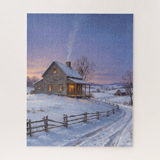 Puzzle Maison de ferme de Noël au 19e siècle