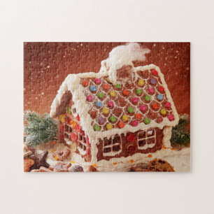 Puzzle maison de pain d'épices Noël