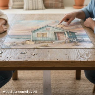 Puzzle Maison de plage Cottage côtier cosy Aquarelle