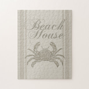 Puzzle Maison de plage crabe rivage côtier vintage