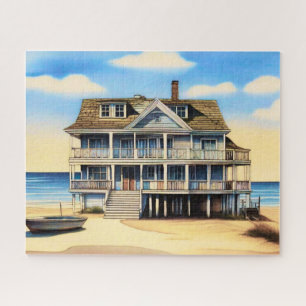 Puzzle Maison de plage sur le sable