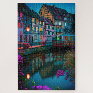 Puzzle Maison de style Tudor au bord de la rivière en Fra