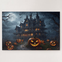 Puzzle Maison hantée et Jack-O-Lanterns